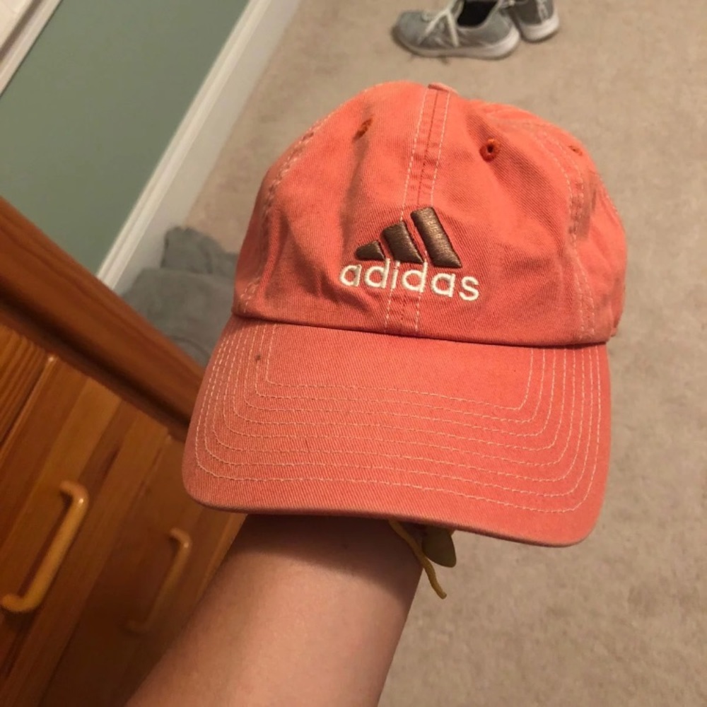 Orange Adidas hat